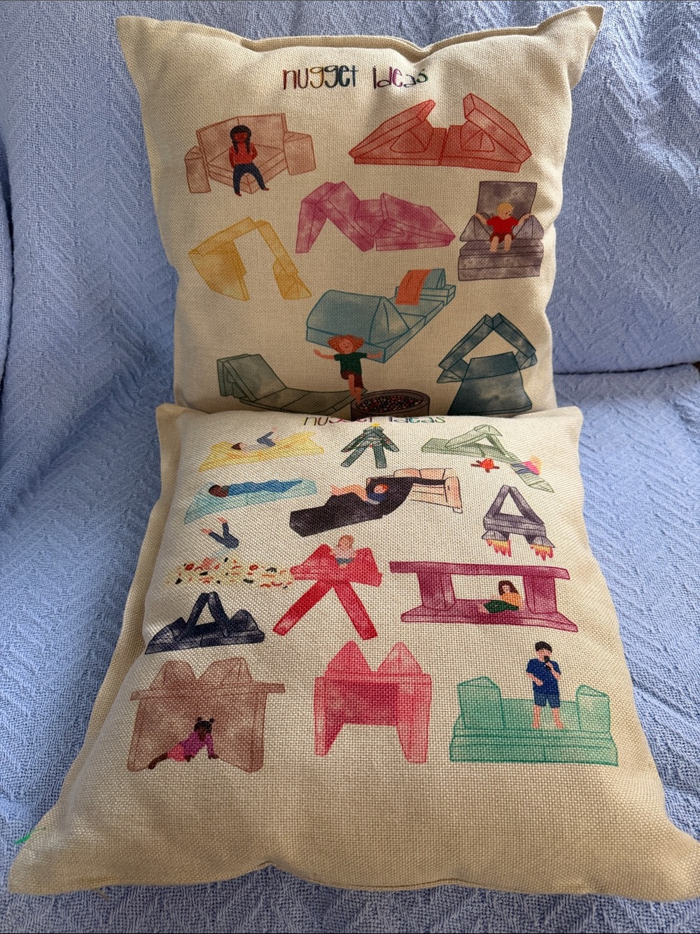 2 pc. Decorative Pillows “Nugget Ideas” New with out tag